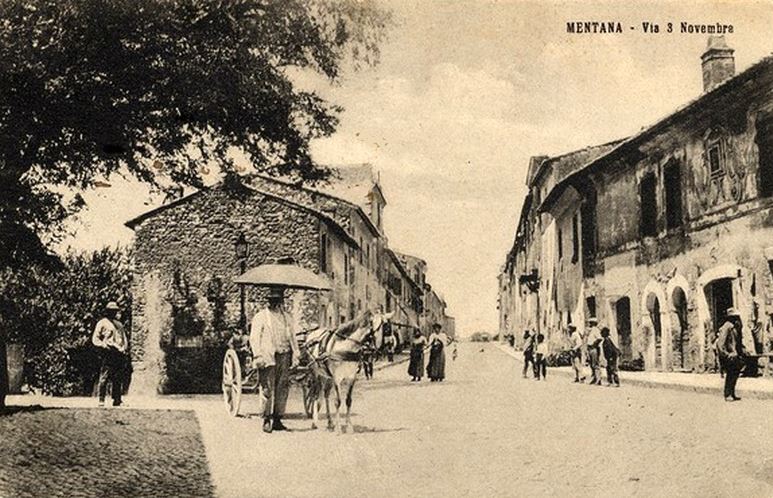 Mentana nel 1824- via 3 Novembre foto presente in "Annali- Associazione Nomentana di Storia ed Archeologia" FOTO CASUALE DI RIFERIMENTO