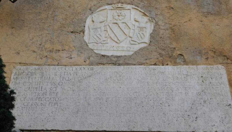 Iscrizione visita Alessandro VI Borgia a Fiano