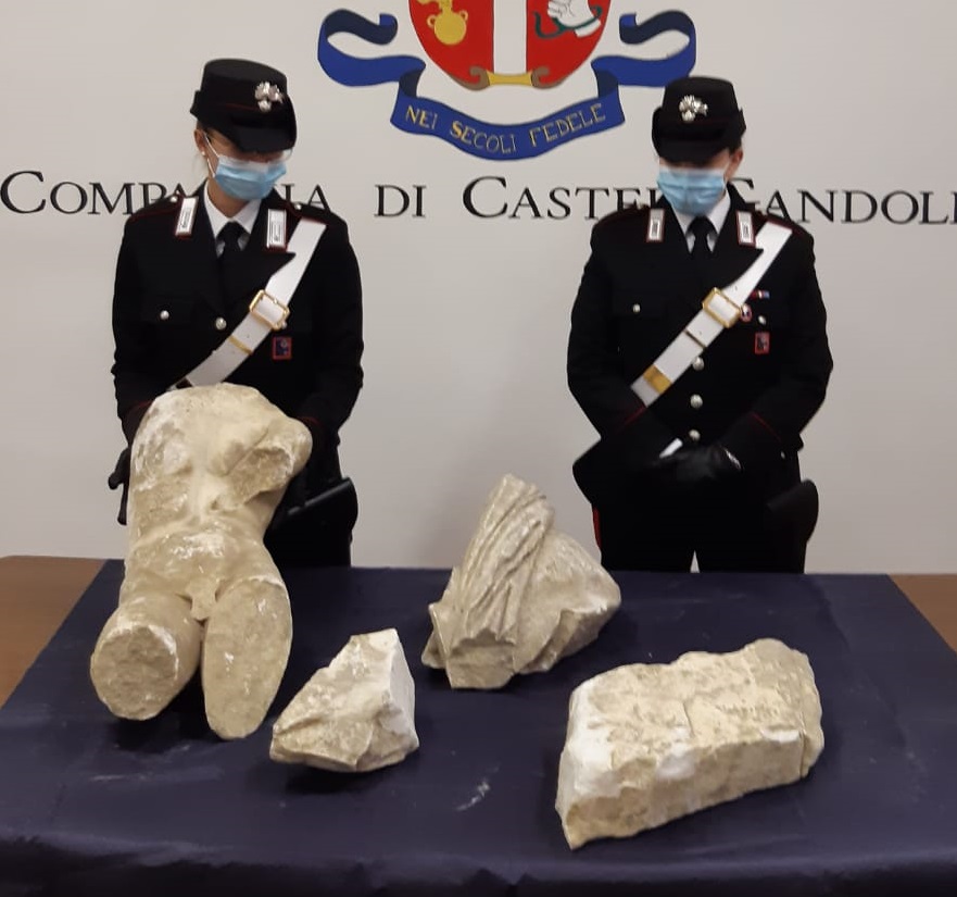 Reperti ritrovati a Castel Gandolfo Roma