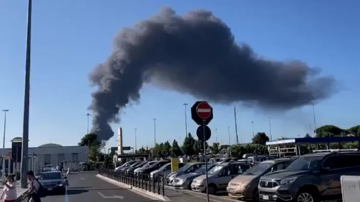 colonna fumo Ciampino Fonte ANSA