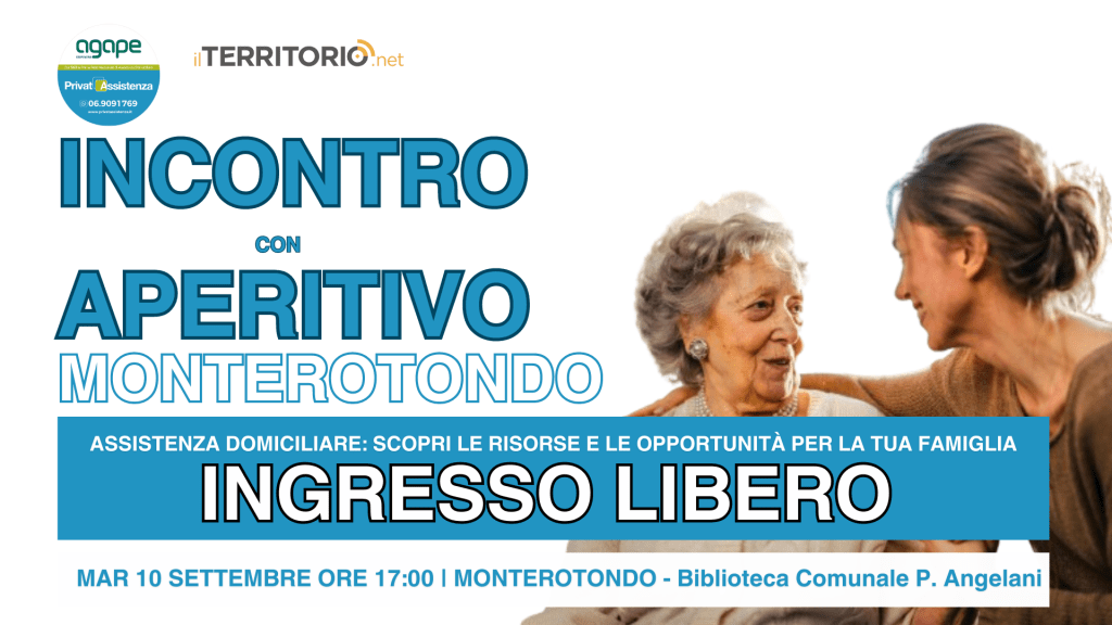 Monterotondo incontro con aperitivo 10 settembre ore 17 alla biblioteca comunale organizzato da agape