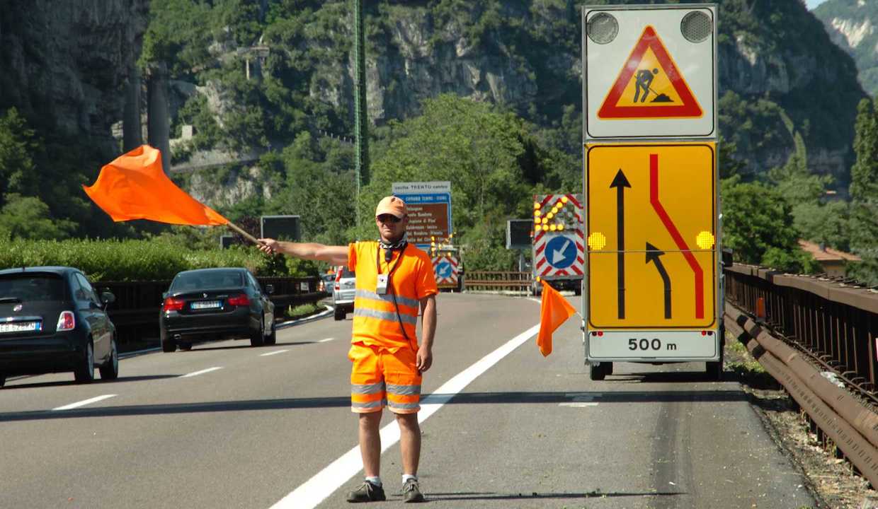 Lavori in autostrada a Fiano Romano