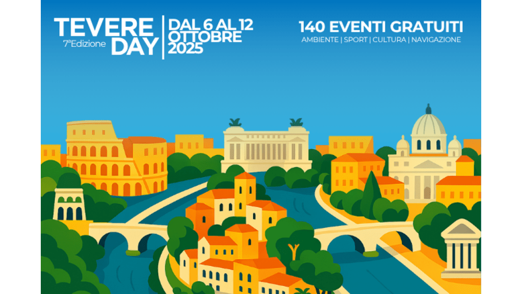 Tevere Day 2025: dal 6 ottobre 150 eventi lungo il fiume