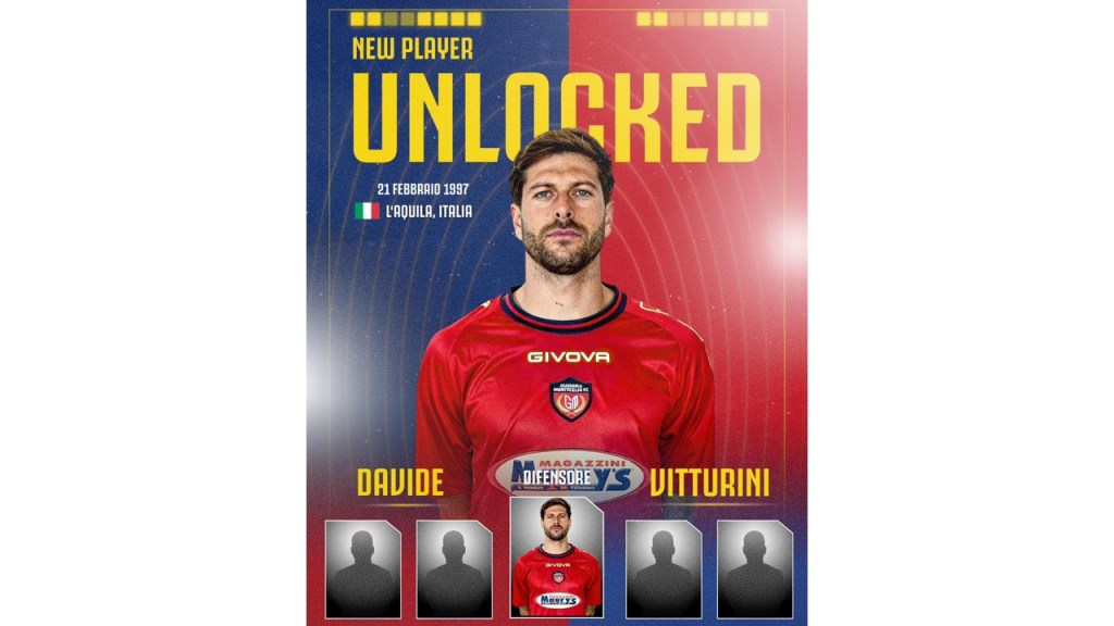 Davide Vitturini è un nuovo rinforzo del Guidonia Montecelio 1937 FC