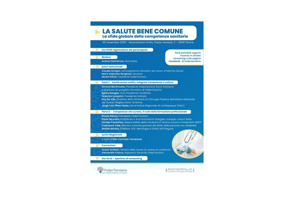 Salute e competenze: convegno FederTerziario a Roma