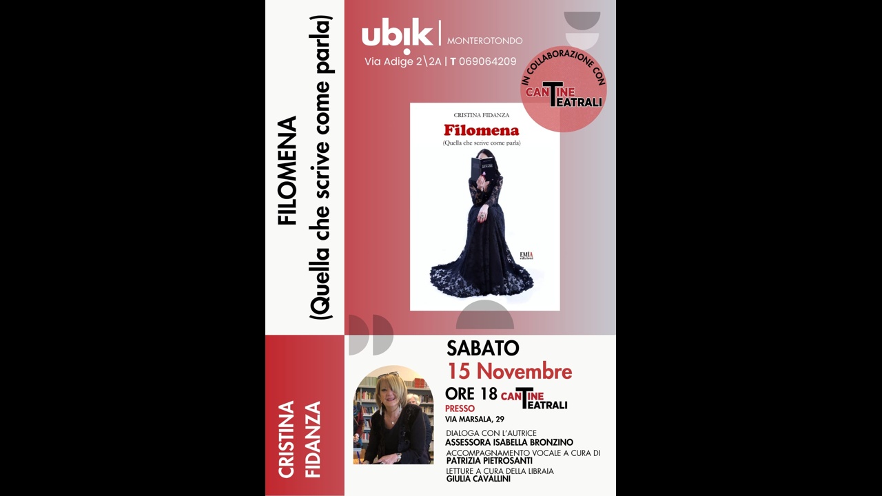 15 novembre: presentazione del libro “Filomena” a Monterotondo