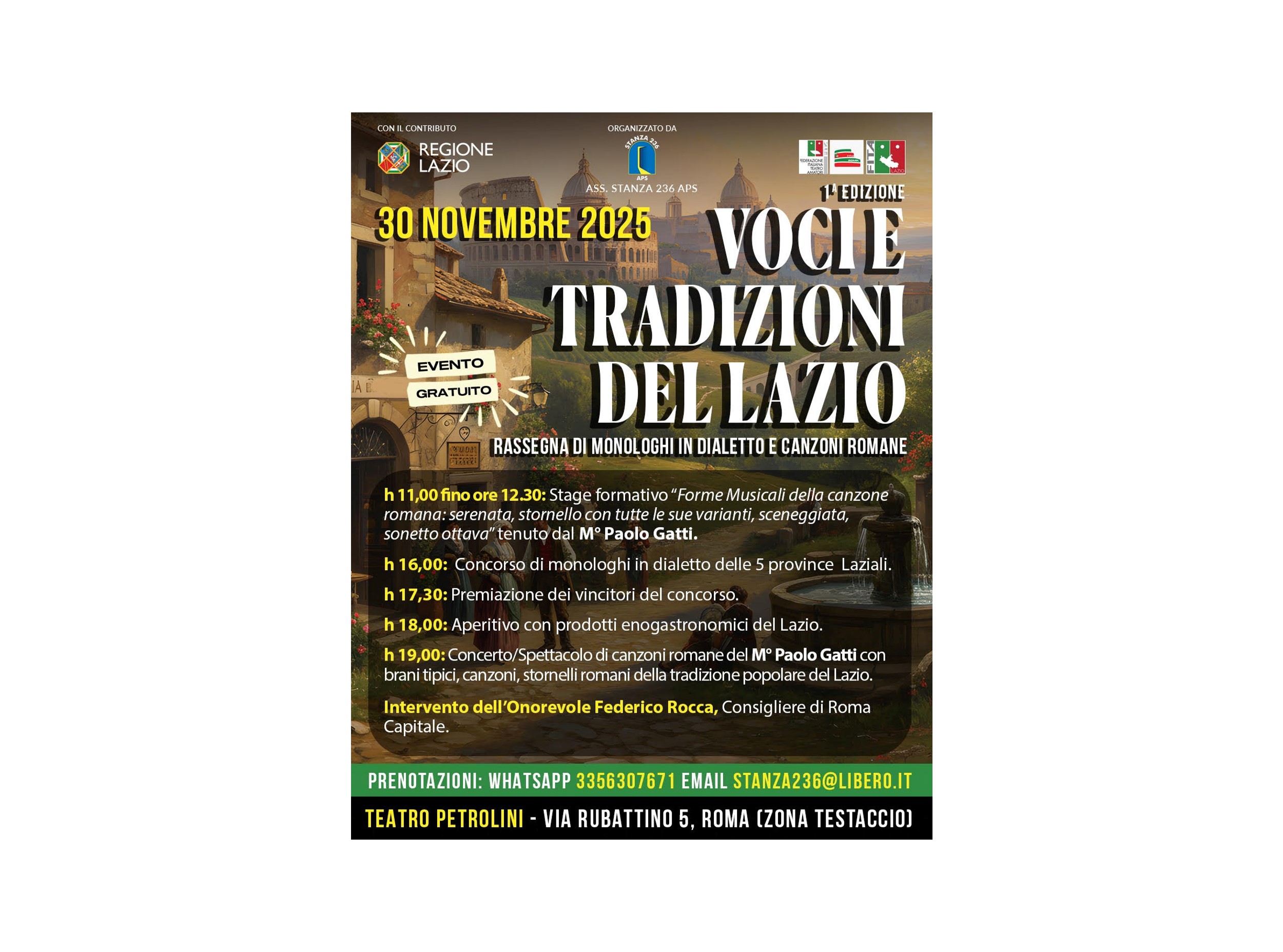 Voci e Tradizioni del Lazio al Teatro Petrolini