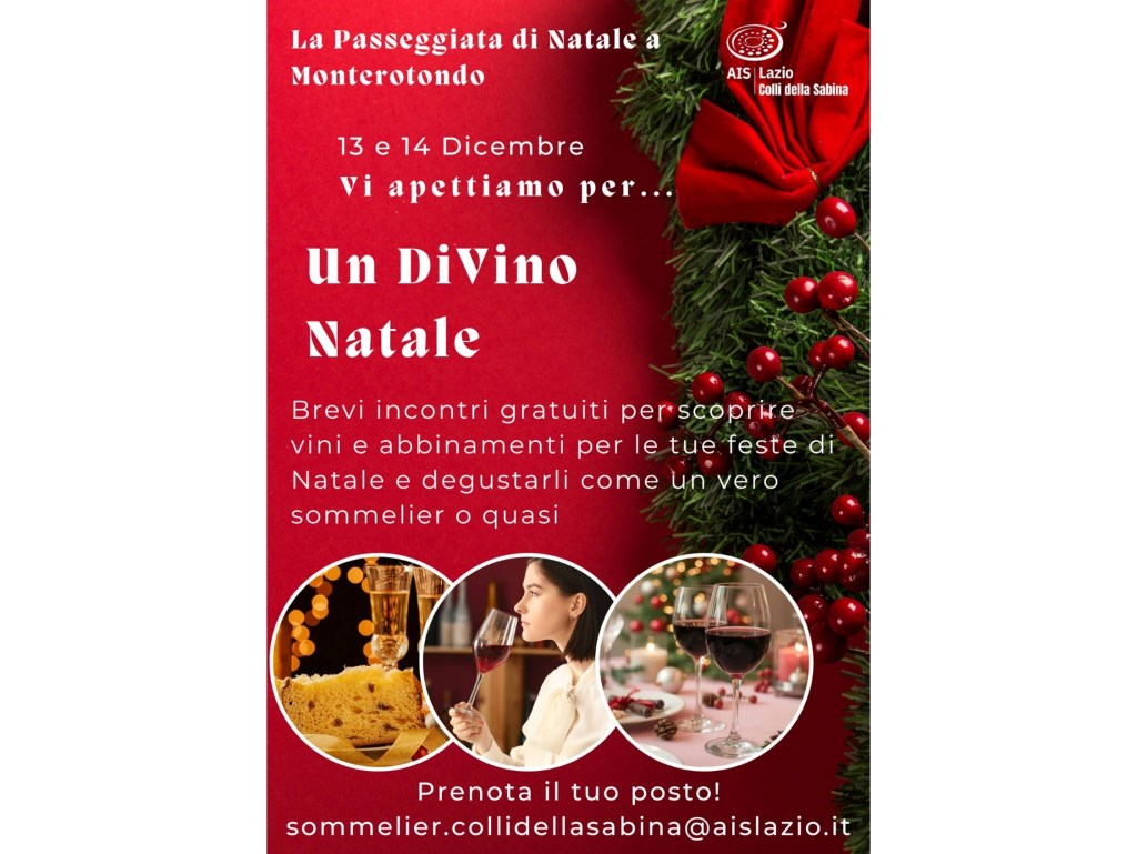 Un DiVino Natale a Monterotondo con degustazioni gratuite