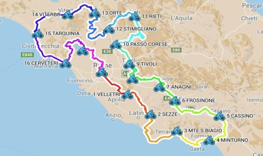 Gran Tour cicloturistico del Lazio: un itinerario di 1000 km