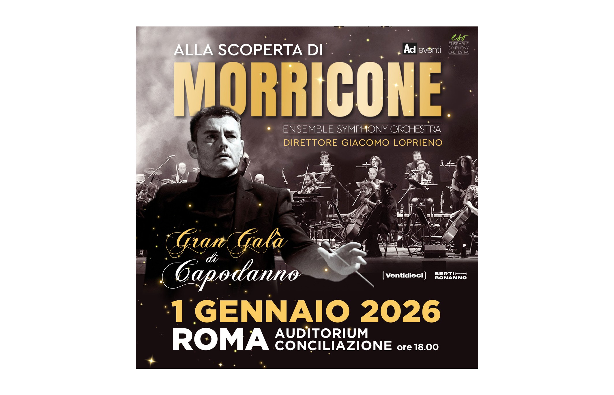 Gran Galà Morricone a Roma per il Capodanno 2026
