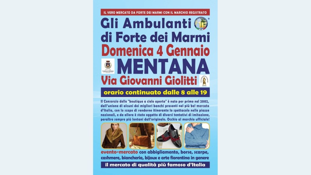 Gli Ambulanti di Forte dei Marmi arrivano a Mentana: tutte le info