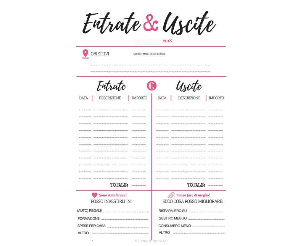 Entrate e uscite: il foglio che salva la serenità finanziaria