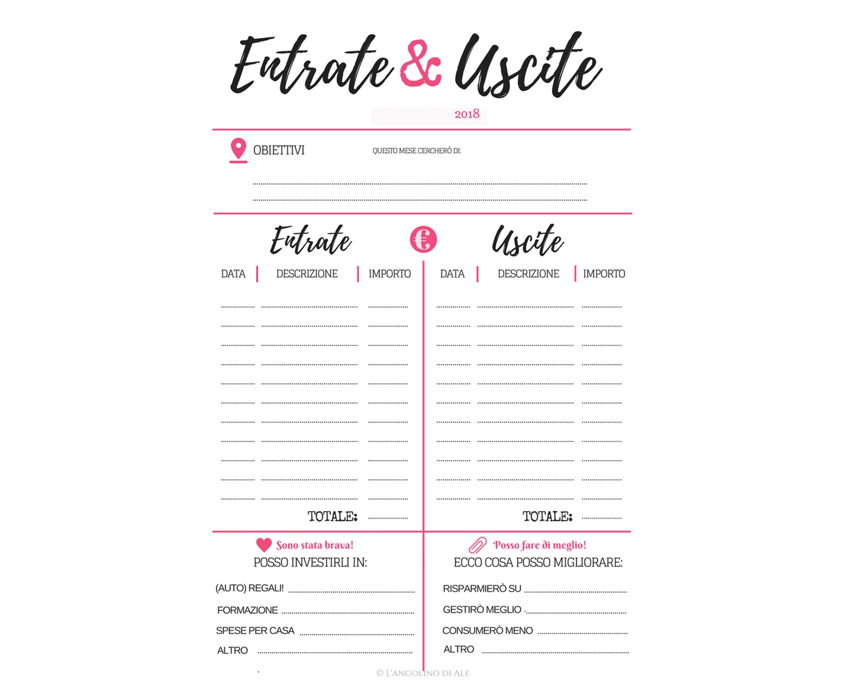 Entrate e uscite: il foglio che salva la serenità finanziaria