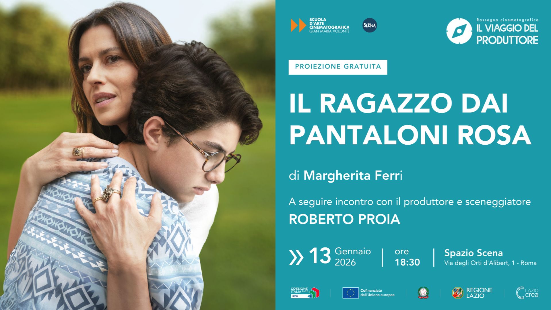 Cinema a Roma: al via “Il viaggio del produttore” il 13 gennaio