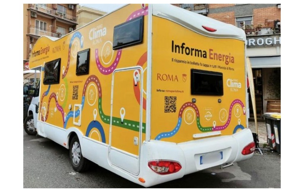 A Ponte Milvio un camper informativo sul risparmio energetico