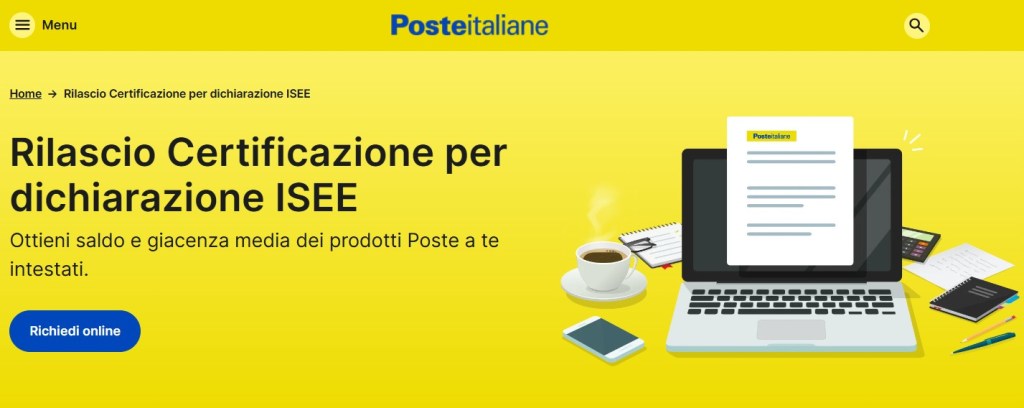 Poste Italiane: ecco online i documenti per ISEE 2026