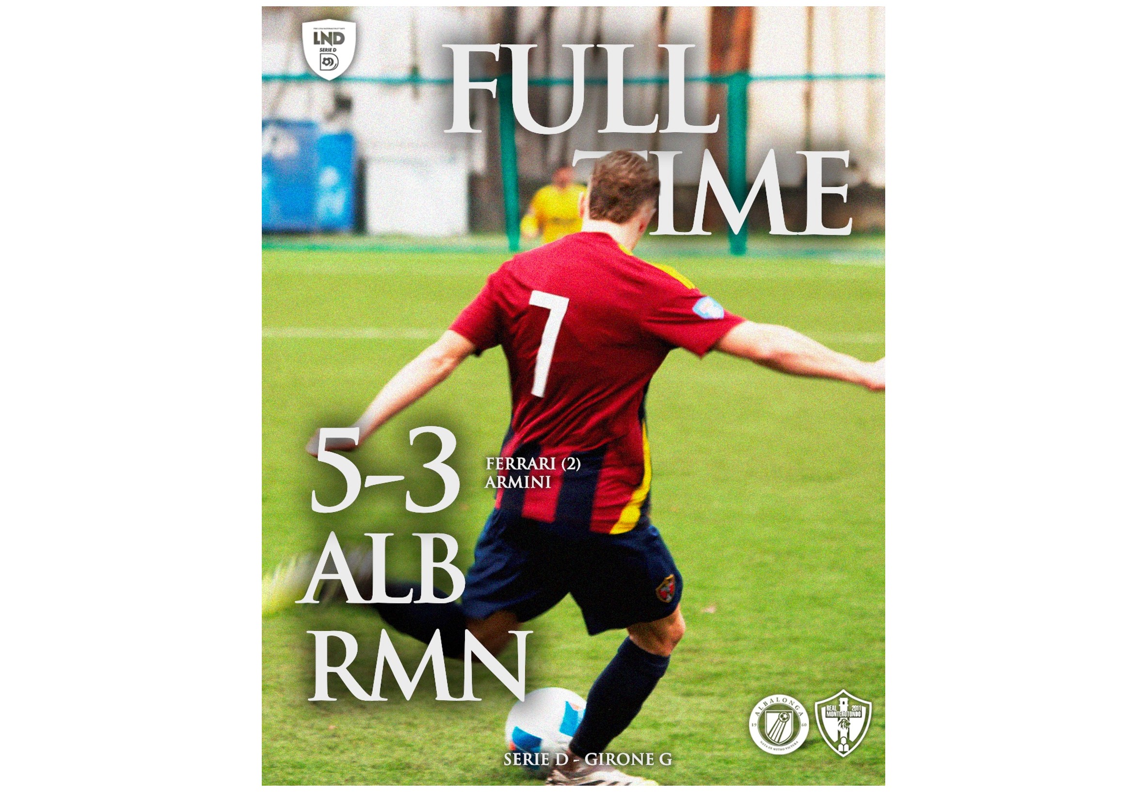 Real Monterotondo ko ad Albano, 5-3 con l’Albalonga