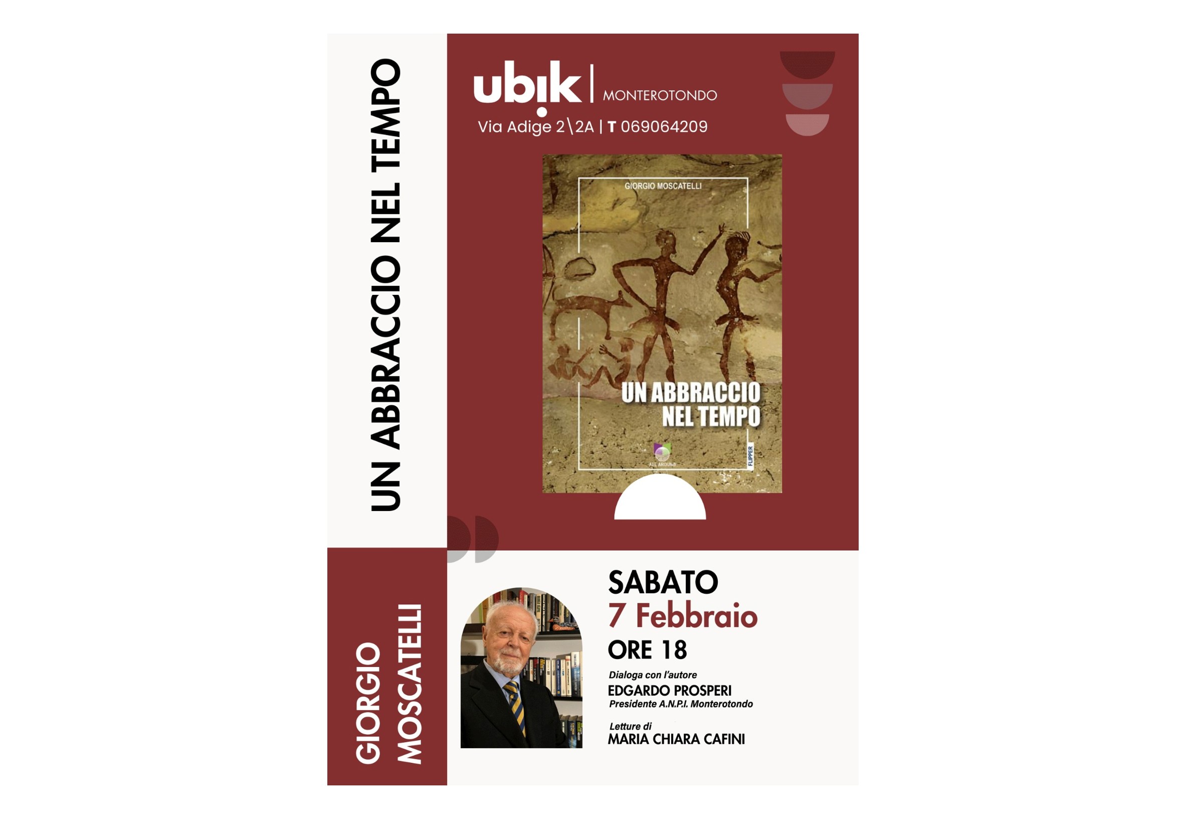 Giorgio Moscatelli presenta “Un abbraccio nel tempo” a Monterotondo
