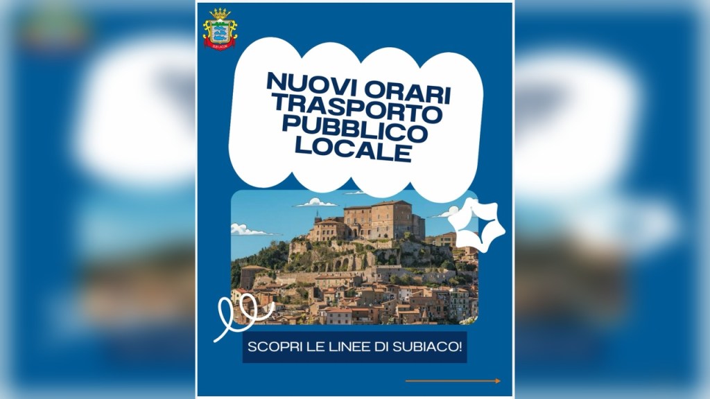 Subiaco – Disponibili i nuovi orari del Trasporto Pubblico Locale: le linee aggiornate