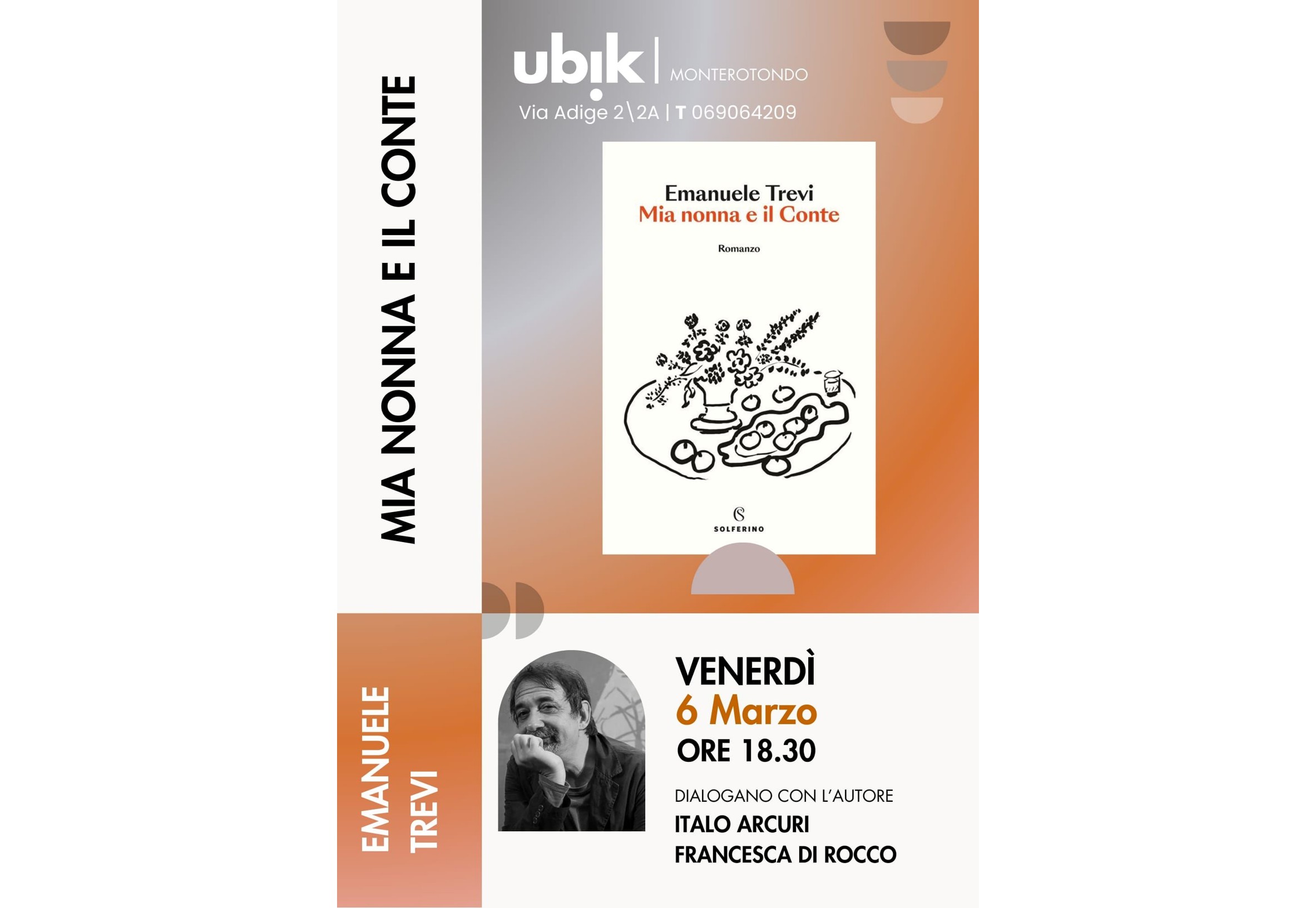 Trevi alla Ubik di Monterotondo presenta “Mia nonna e il conte”