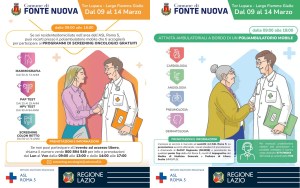 Fonte Nuova, Casa della Salute mobile dal 9 al 14 marzo