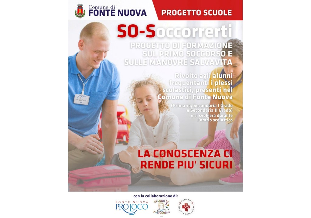 Fonte Nuova, al via il progetto SO-Soccorrerti nelle scuole