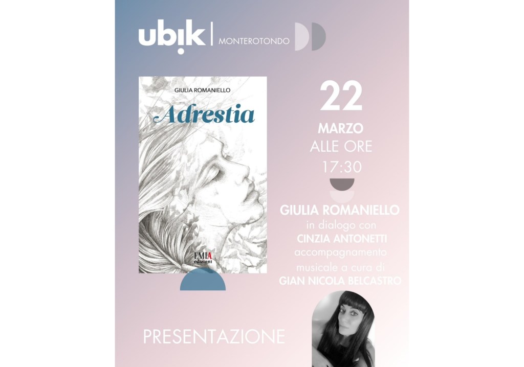 Monterotondo, “Adrestia” alla Ubik con Giulia Romaniello