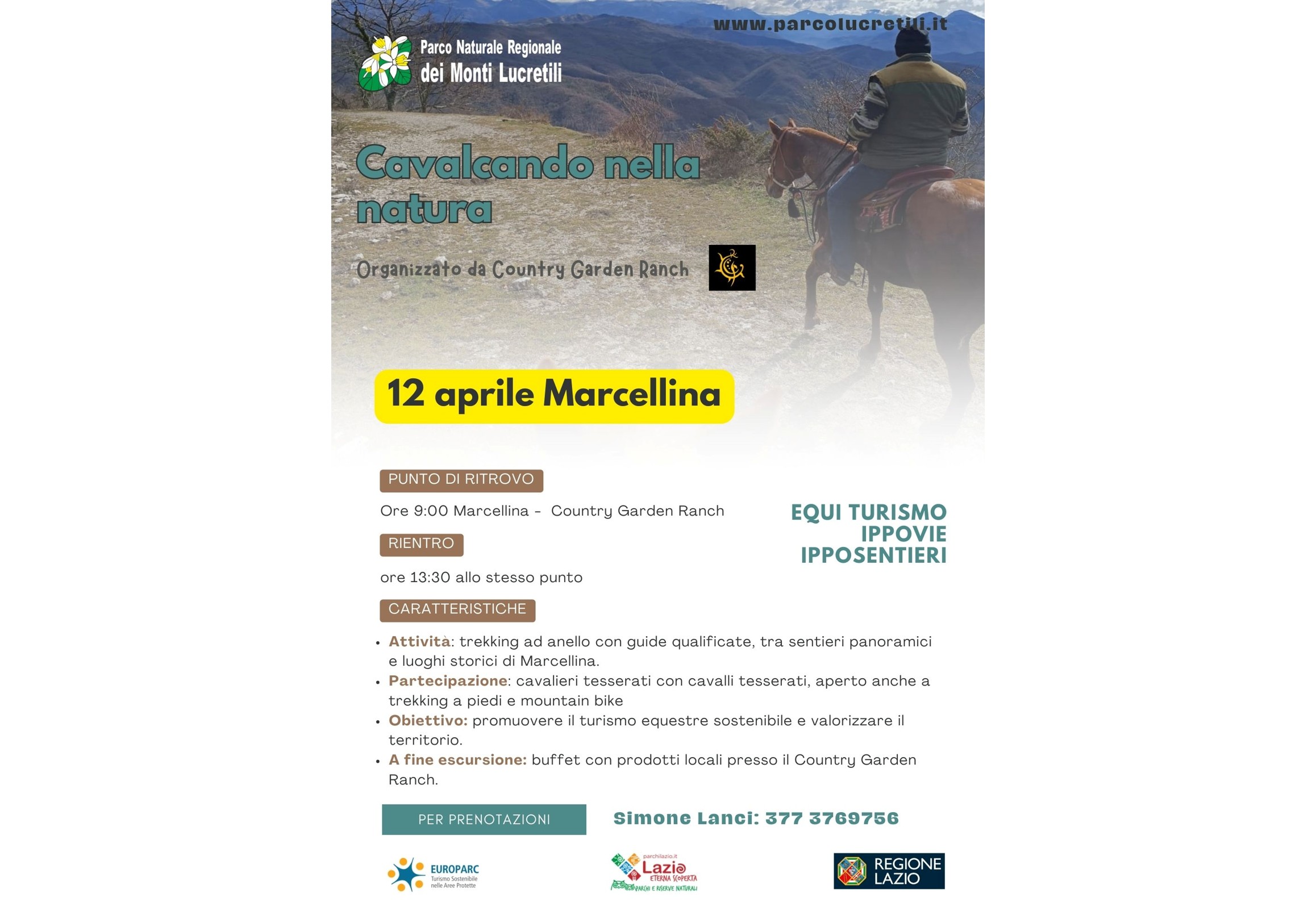 Marcellina, trekking e cavalli nei Monti Lucretili