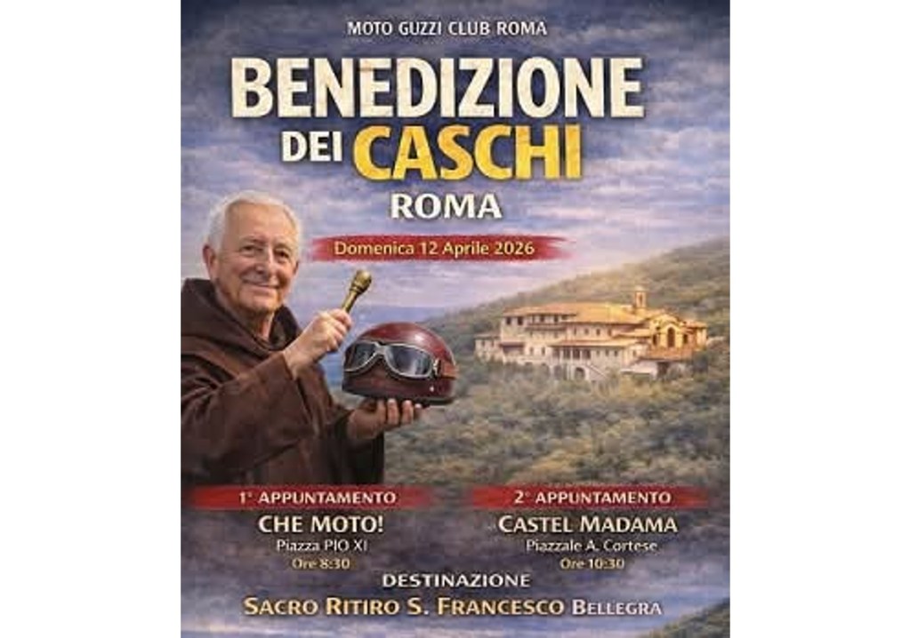 Bellegra, benedizione dei caschi per i motociclisti