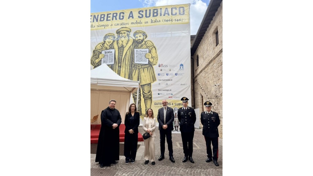 Subiaco: visita del Sottosegretario Borgonzoni alla Biblioteca di Santa Scolastica