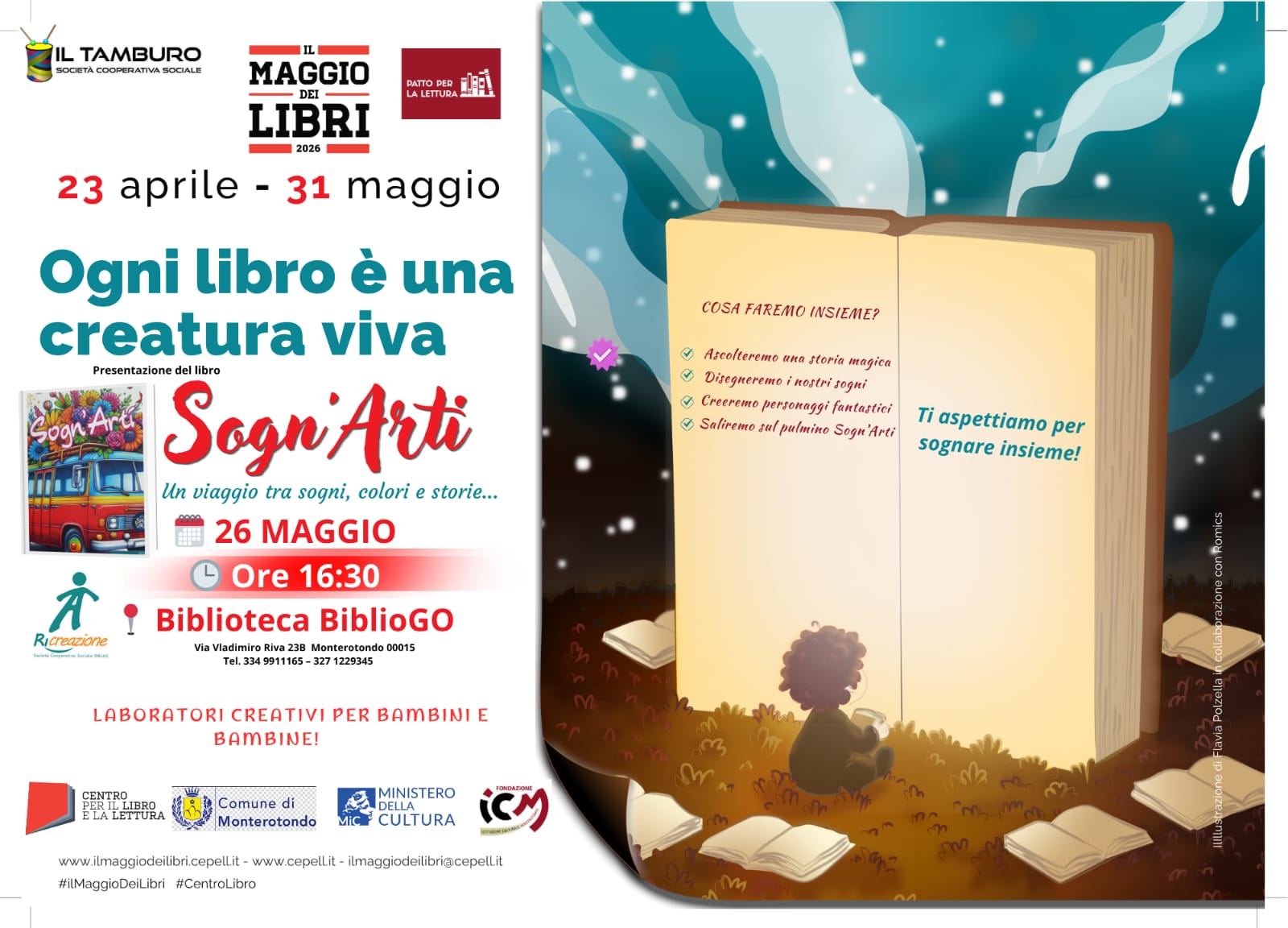 Monterotondo, alla BiblioGO arriva il viaggio fantastico di Sogn’Arti