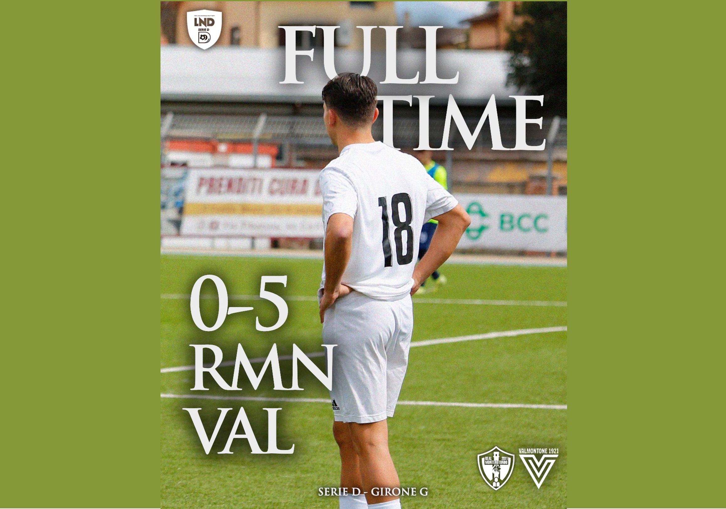 Real Monterotondo ai playout dopo il ko col Valmontone