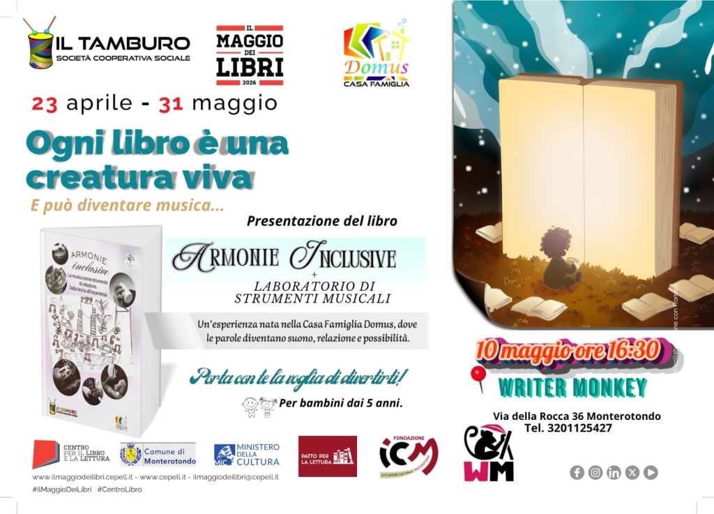 Monterotondo: “Armonie Inclusive” al Maggio dei Libri