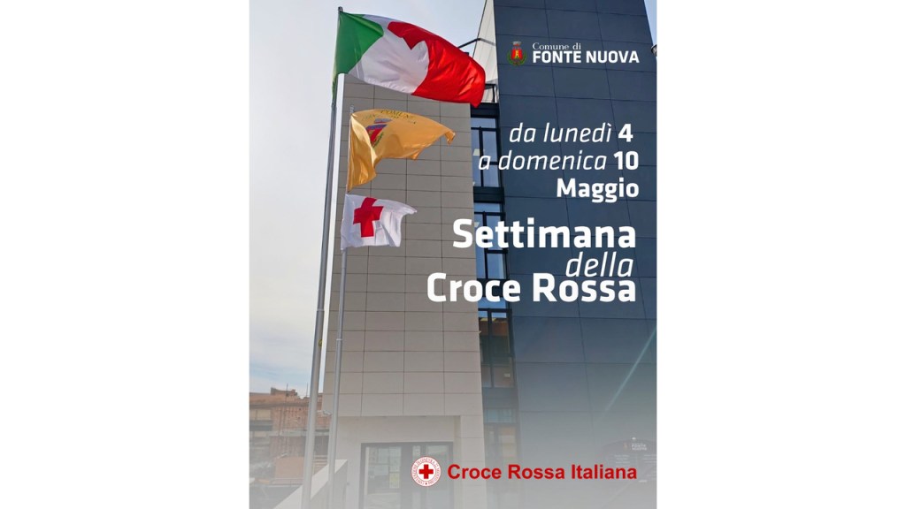 Fonte Nuova celebra la Settimana della Croce Rossa: bandiera esposta in Comune