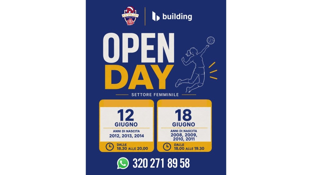 Volley femminile: l’ICS Volley Santa Lucia apre le porte alle nuove atlete con gli Open Day