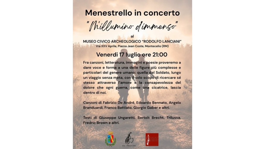 Montecelio – Il Museo Civico ospita “M’illumino d’immenso”: musica, poesia e letteratura