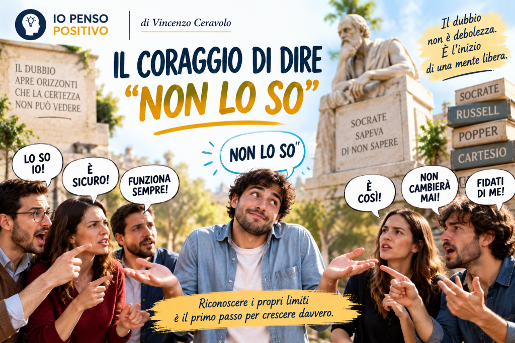 Il coraggio di dire “non lo so”: perché il dubbio è un segno di intelligenza