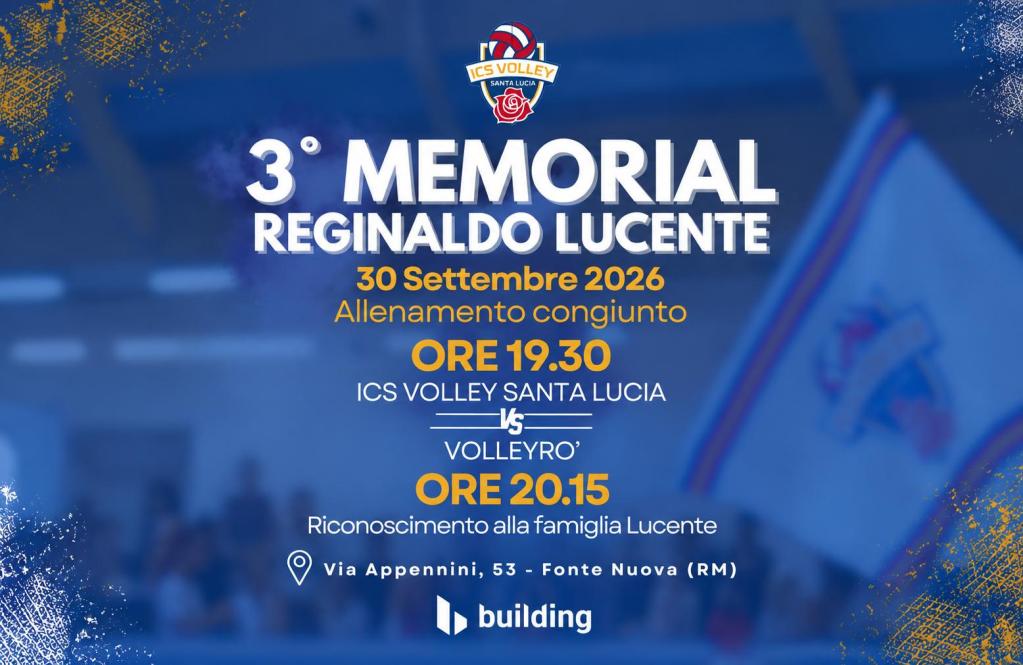 Fonte Nuova, ICS Volley ricorda Reginaldo Lucente: torna il Memorial