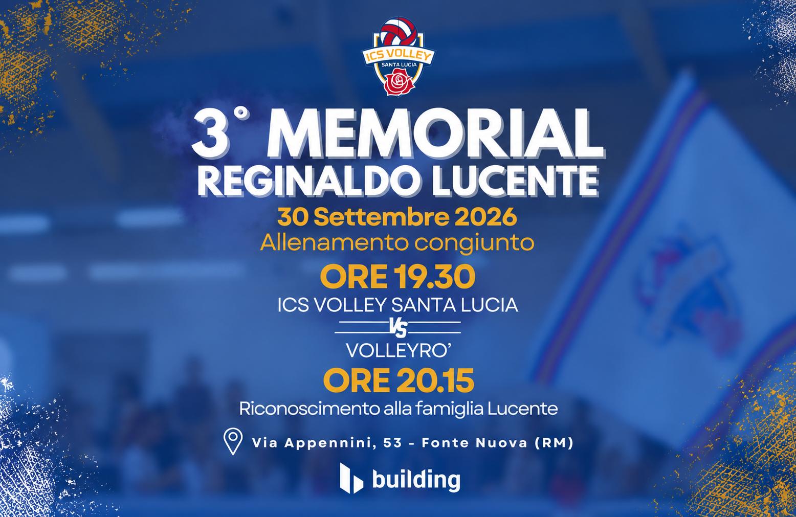 Fonte Nuova, ICS Volley ricorda Reginaldo Lucente: torna il Memorial