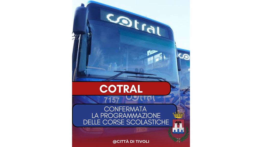 Trasporto scolastico a Tivoli: confermate corse e collegamenti per il nuovo anno