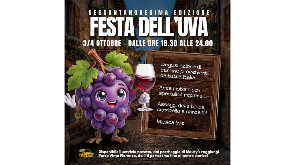 Mentana, Festa dell’Uva: degustazioni, prodotti tipici e musica