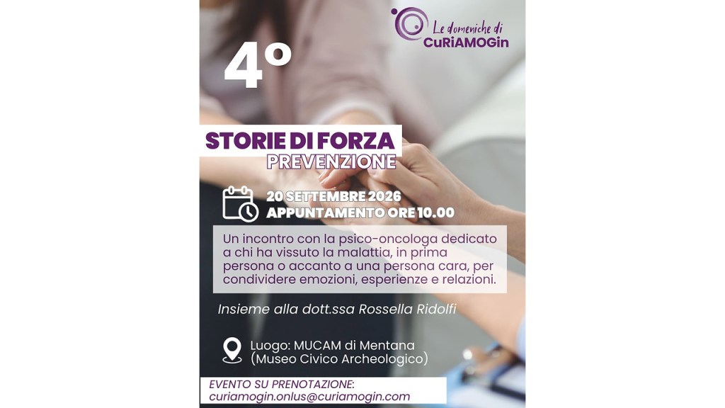 Mentana, “Storie di forza – Prevenzione”: incontro con la psico-oncologa al MuCaM
