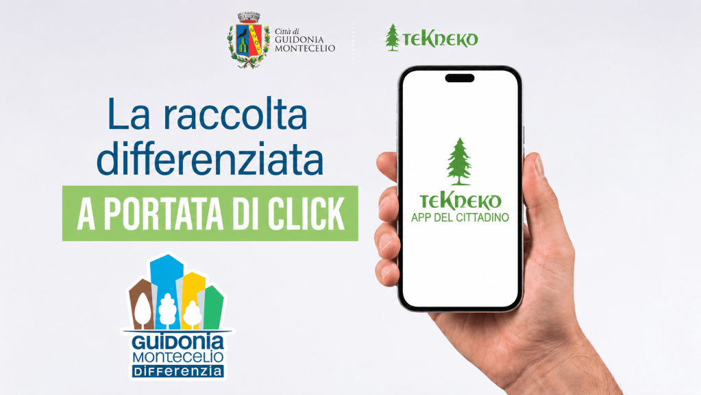 Guidonia Montecelio, arriva l’App Tekneko: raccolta differenziata e servizi a portata di smartphone