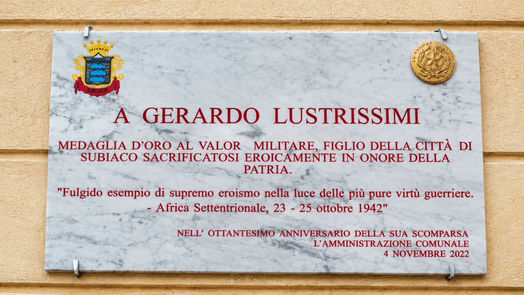 Subiaco ricorda il sacrificio di Gerardo Lustrissimi a 84 anni dalla scomparsa