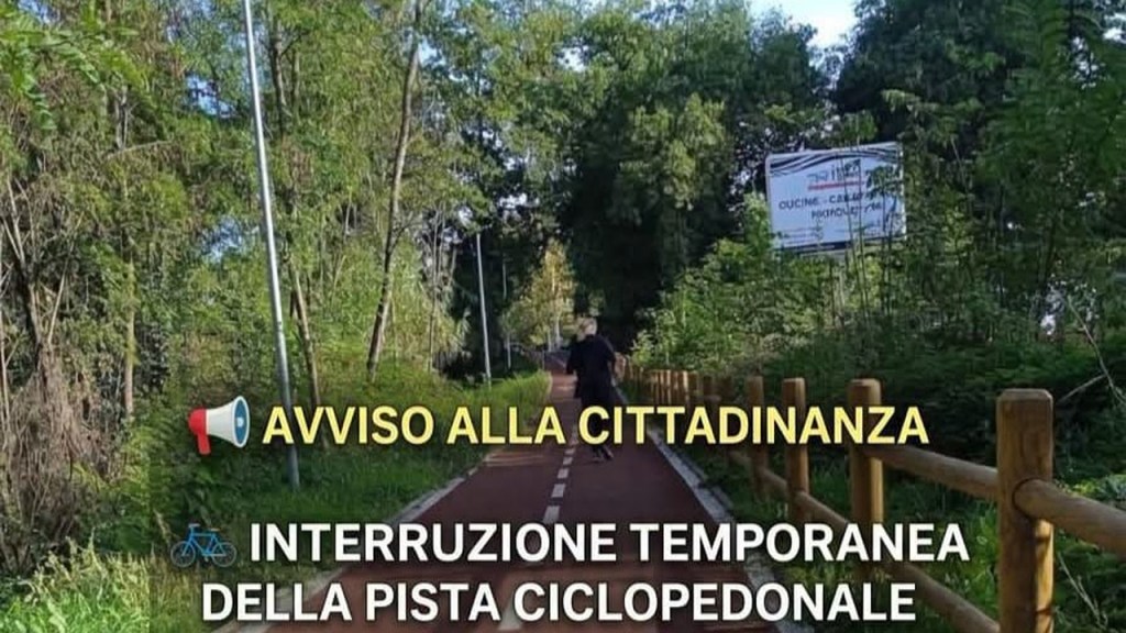 Mentana: chiusura temporanea della pista ciclopedonale di Via Nomentana per lavori idrici